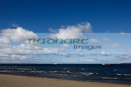 strait of magellan coastal shoreline in Punta Arenas Chile