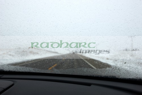 freezing rain hitting car windshield