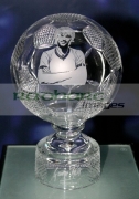George-Best-foundation-tyrone-crystal-football-at-George-Best-airport-renaming-ceremony,-Belfast-City-Airport,-Belfast,-Northern-Ireland.