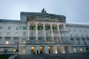 Final-preparations-underway-at-Stormont-Parliament-Buildings-for-George-Bests-funeral,-Belfast,-Northern-Ireland