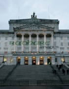 Final-preparations-underway-at-Stormont-Parliament-Buildings-for-George-Bests-funeral,-Belfast,-Northern-Ireland