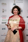 Kate-OToole-with-her-fathers-award-in-the-press-room-at-the-6th-Annual-Irish-Film-Television-Awards-at-the-Burlington-Hotel-on-February-14,-2009-in-Dublin,-Ireland