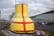 the-beatles-yellow-submarine-sculpture-outside-liverpool-john-lennon-airport-merseyside-uk.
