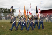 loyalist-flute-band-colour-party-parade-from-the-field-during-12th-July-Orangefest-celebrations-in-Dromara-county-down-northern-ireland