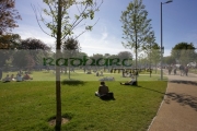 people-enjoying-the-sunshine-Eyre-Square-in-the-heart-Galway-city-county-Galway-Republic-Ireland