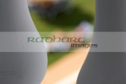 blurred-view-looking-out-through-balcony-down-onto-unsuspecting-sunbathing-woman-in-hotel
