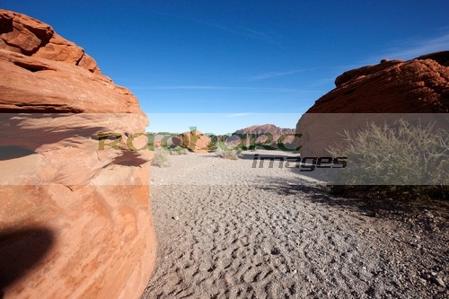 Valley of Fire dry riverbed